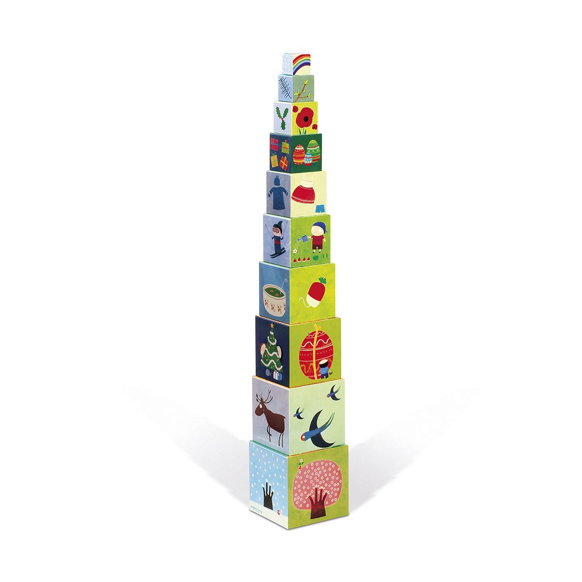 Pyramide Carree Les 4 Saisons Jouets D Eveil Et Peluches La Grande Recre