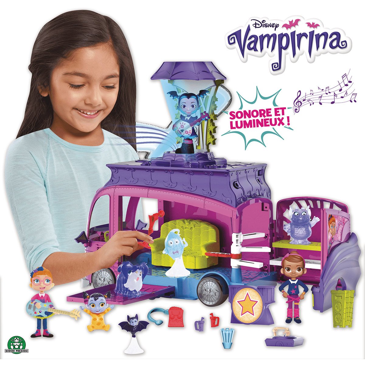 Vampirina - Van Transformable Sonore et Lumineux avec 2 figurines et  accessoires - La Grande Récré