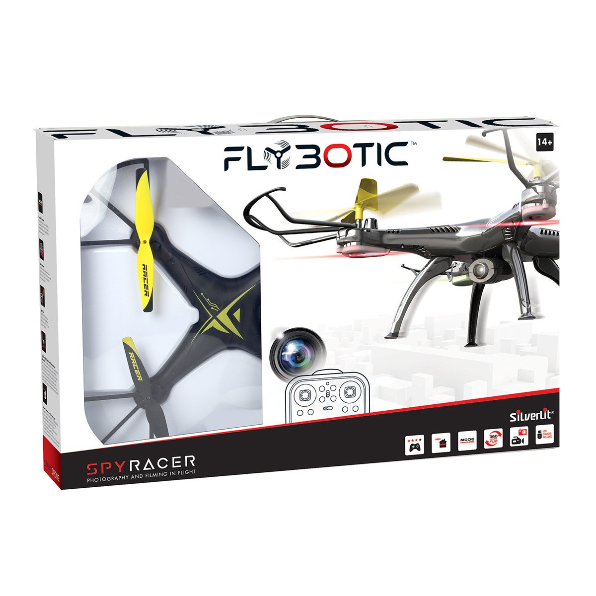 Drone espion Spy Racer 2,4 GHZ Flybotic - La Grande Récré