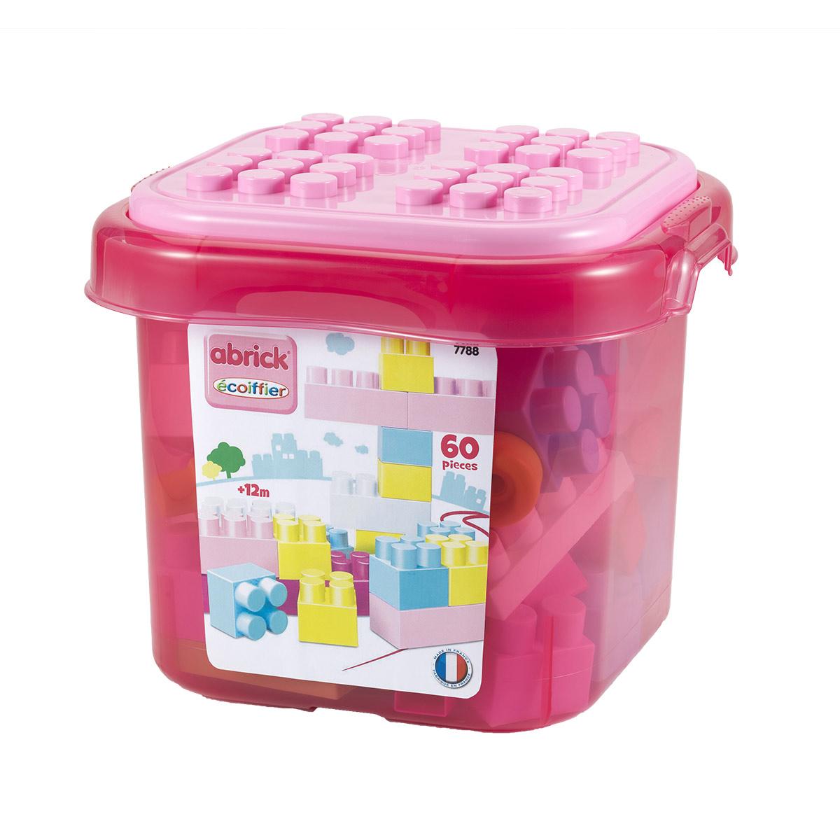 Bac 60 Pièces Maxi Abrick Rose - Jeux de construction en briques - La  Grande Récré