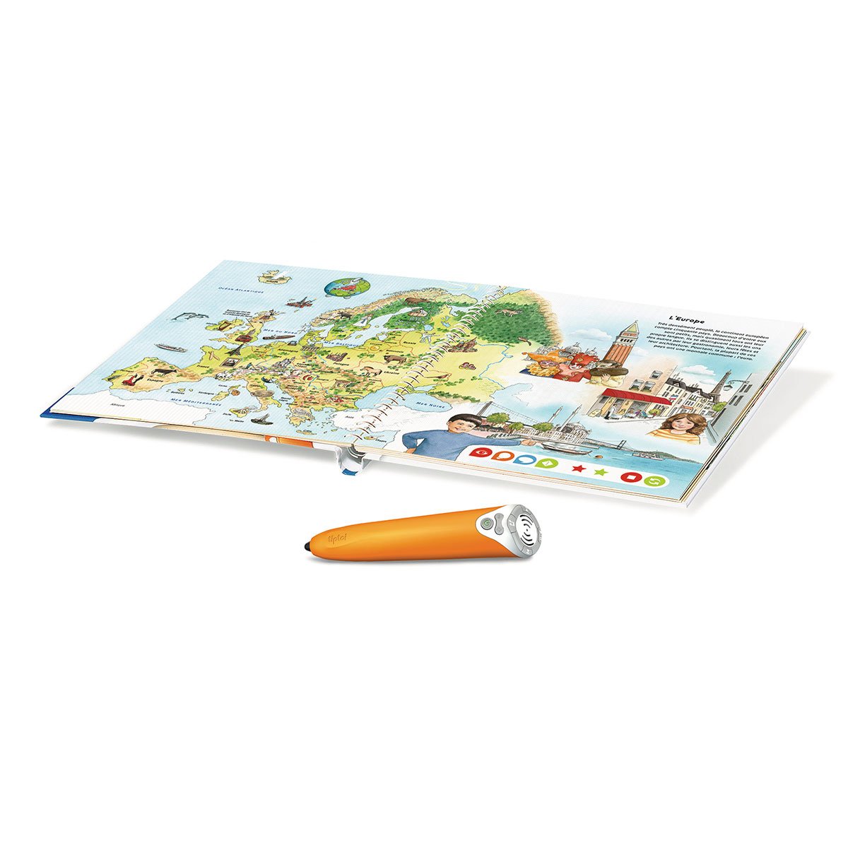 tiptoi® - Coffret complet lecteur interactif + Livre Atlas - Jeux