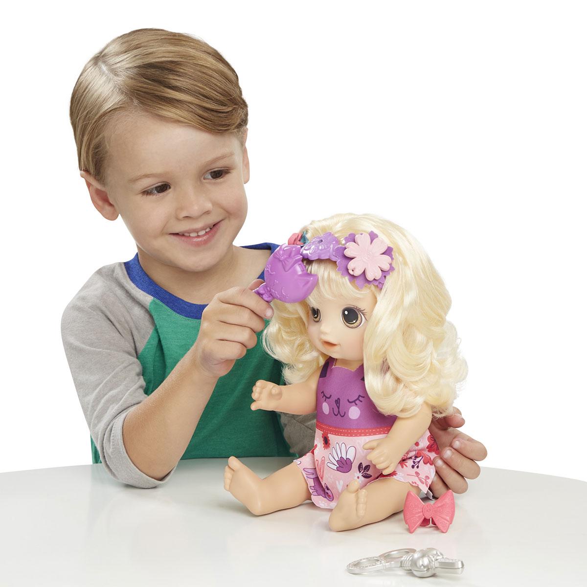 Baby Alive Coiffure magique - poupée cheveux blonds - Poupées interactives  - La Grande Récré
