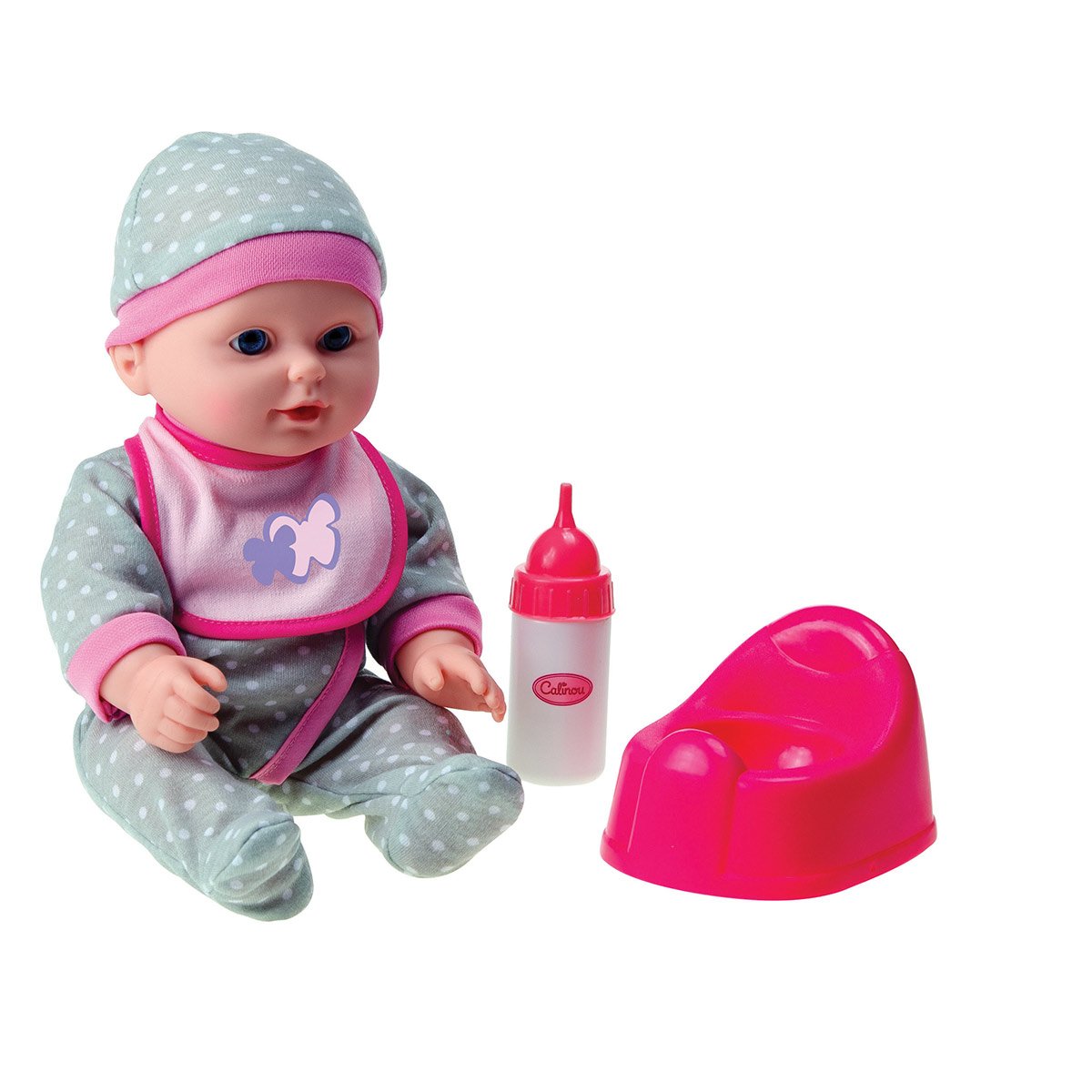 New Born Baby Poupon rose qui boit et fait pipi avec accessoires, 30cm -  New Born Baby - Marques 