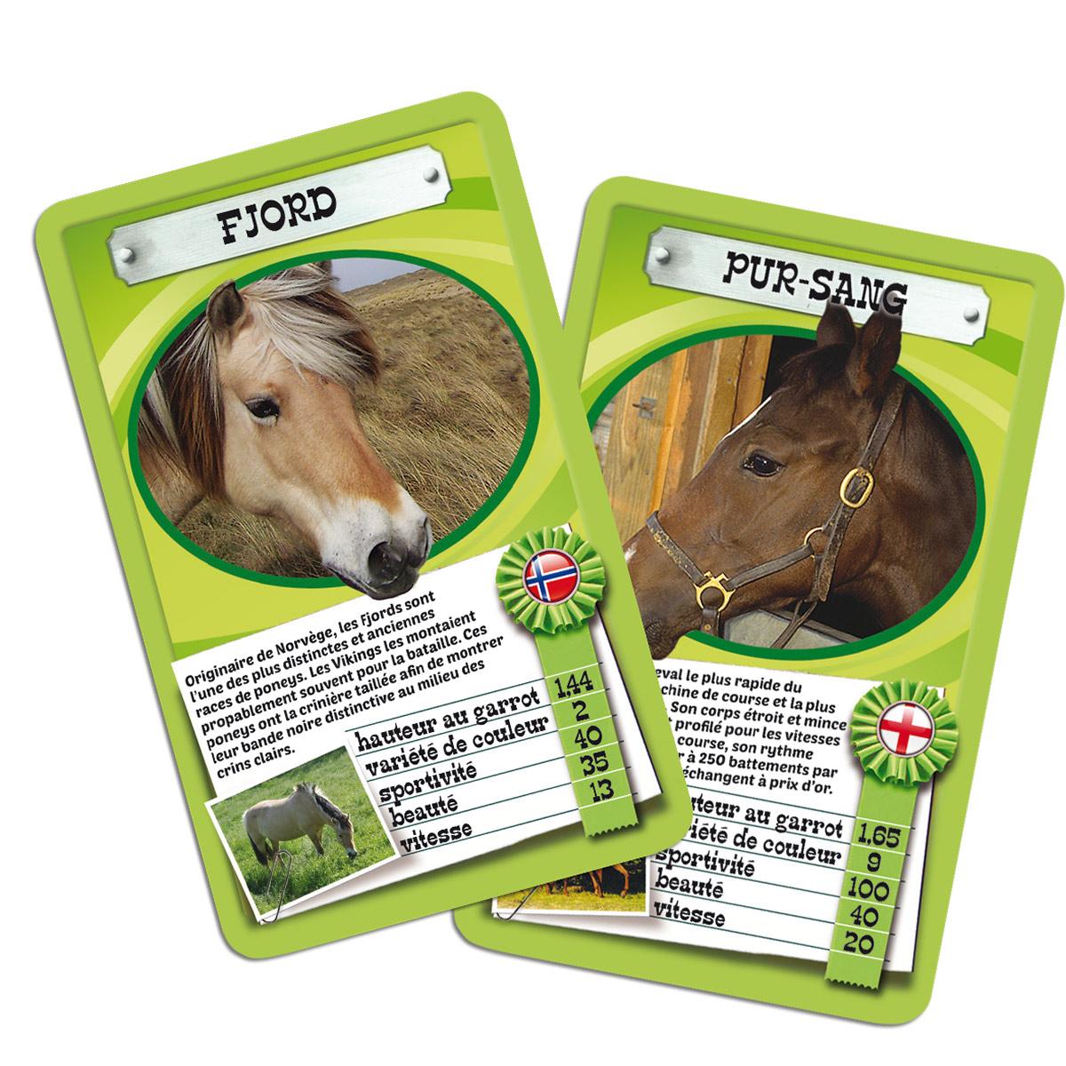 jeu de bataille chevaux et poneys cartes a collectionner la grande recre