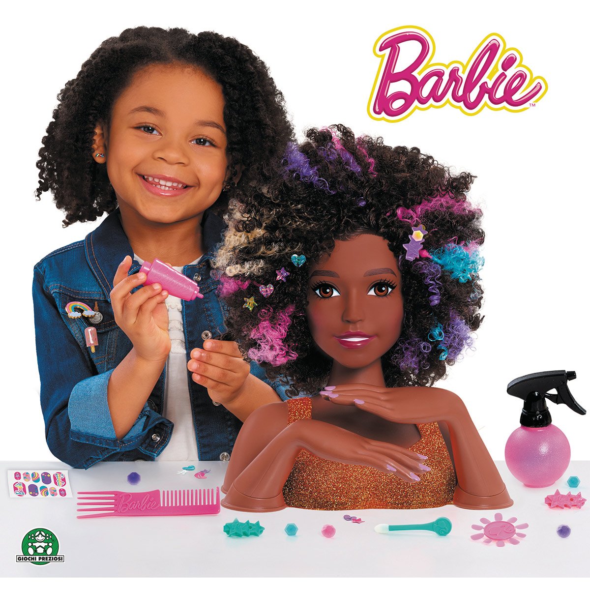 Poupée Barbie Fashionistas #185 : cheveux noirs et robe en jean - La Grande  Récré