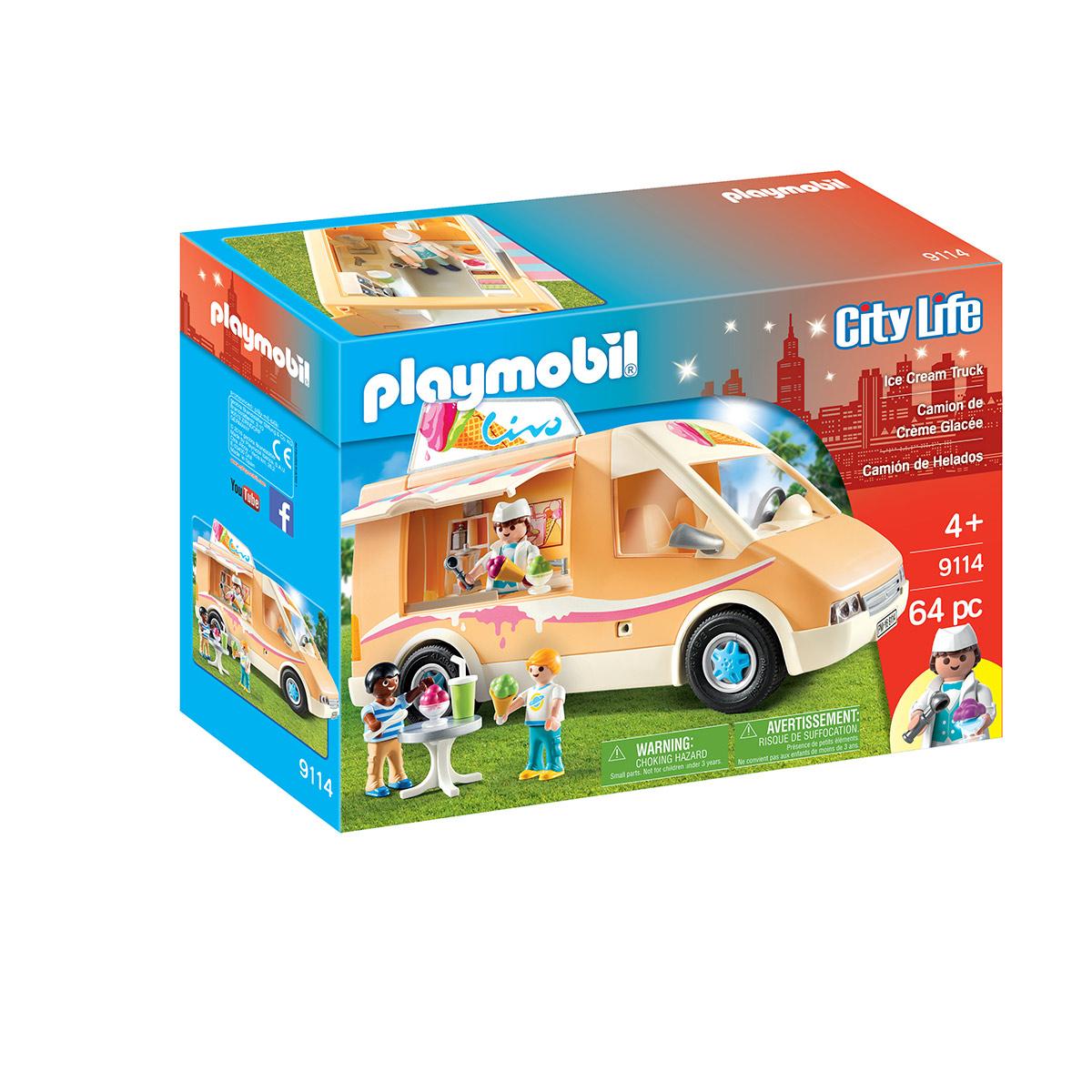 Camion de crème glacée Playmobil City Life 9114 - Le sport, les loisirs et  les vacances - La Grande Récré