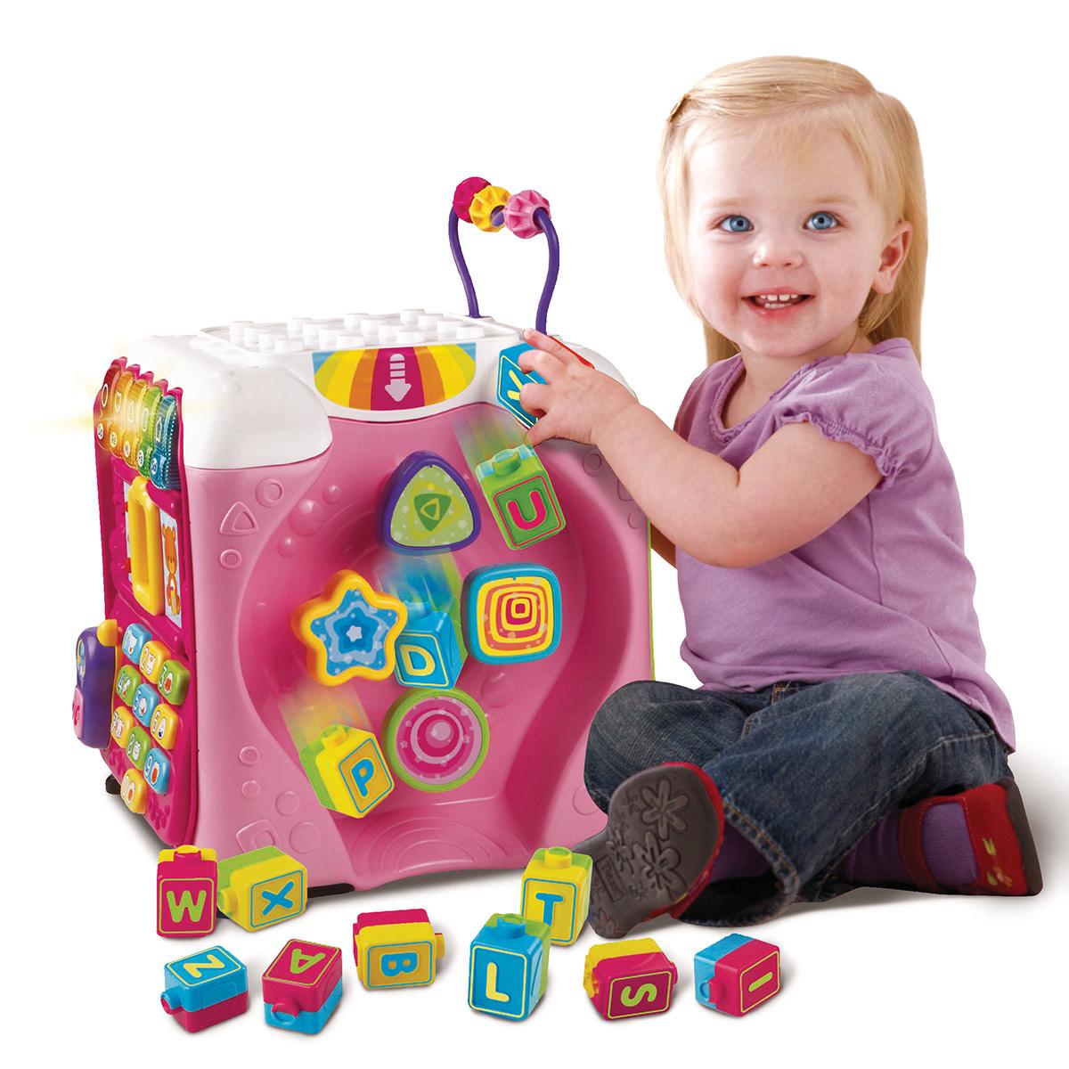 Maxi Cube Multi Activites Rose Autres Jouets D Eveil La Grande Recre