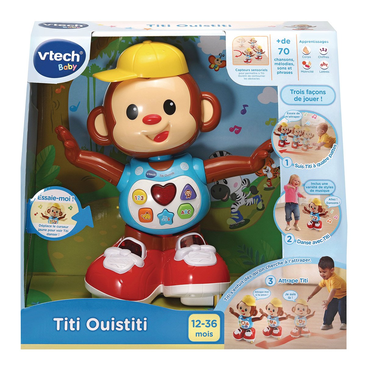 Vtech baby - titi ouistiti rose - petit singe interactif VT80505955 -  Conforama