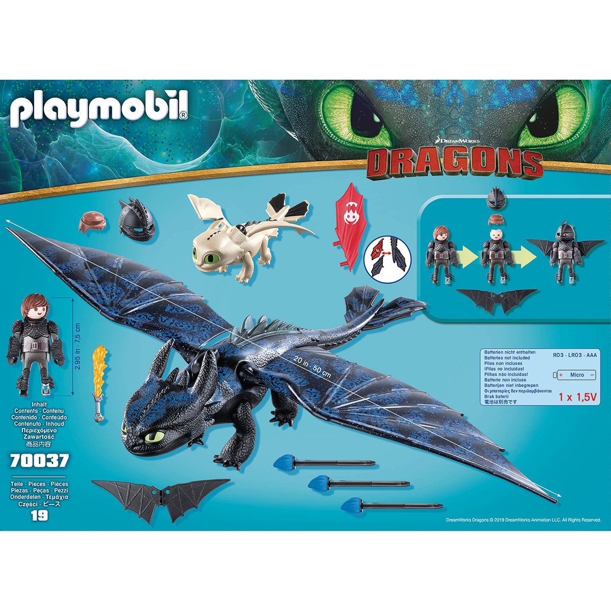 playmobil krokmou et harold avec bébé dragon 70037