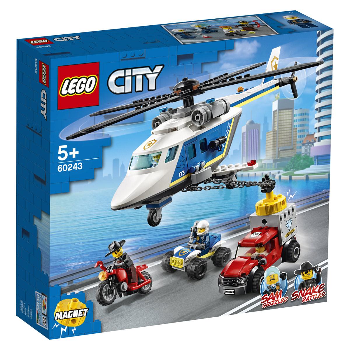 L Arrestation En Helicoptere Lego City 60243 Coffrets De Briques Et Construction Classique La Grande Recre