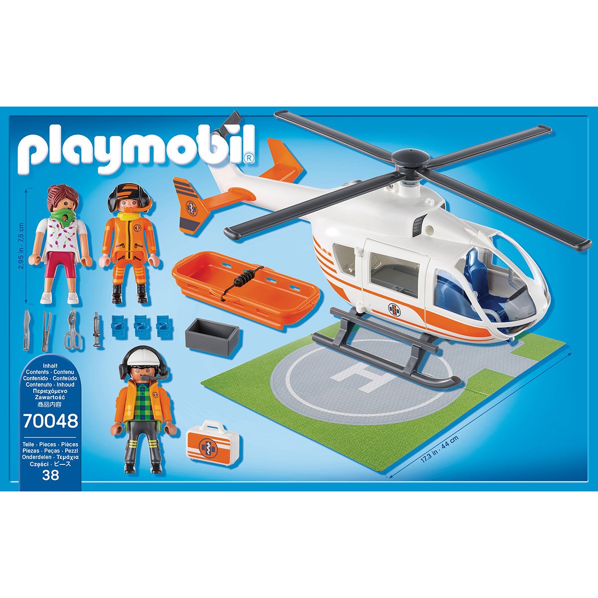 Playmobil 70048 12.5 x 24.8 x 38.5 cm Coloré Hélicoptère de Secours 