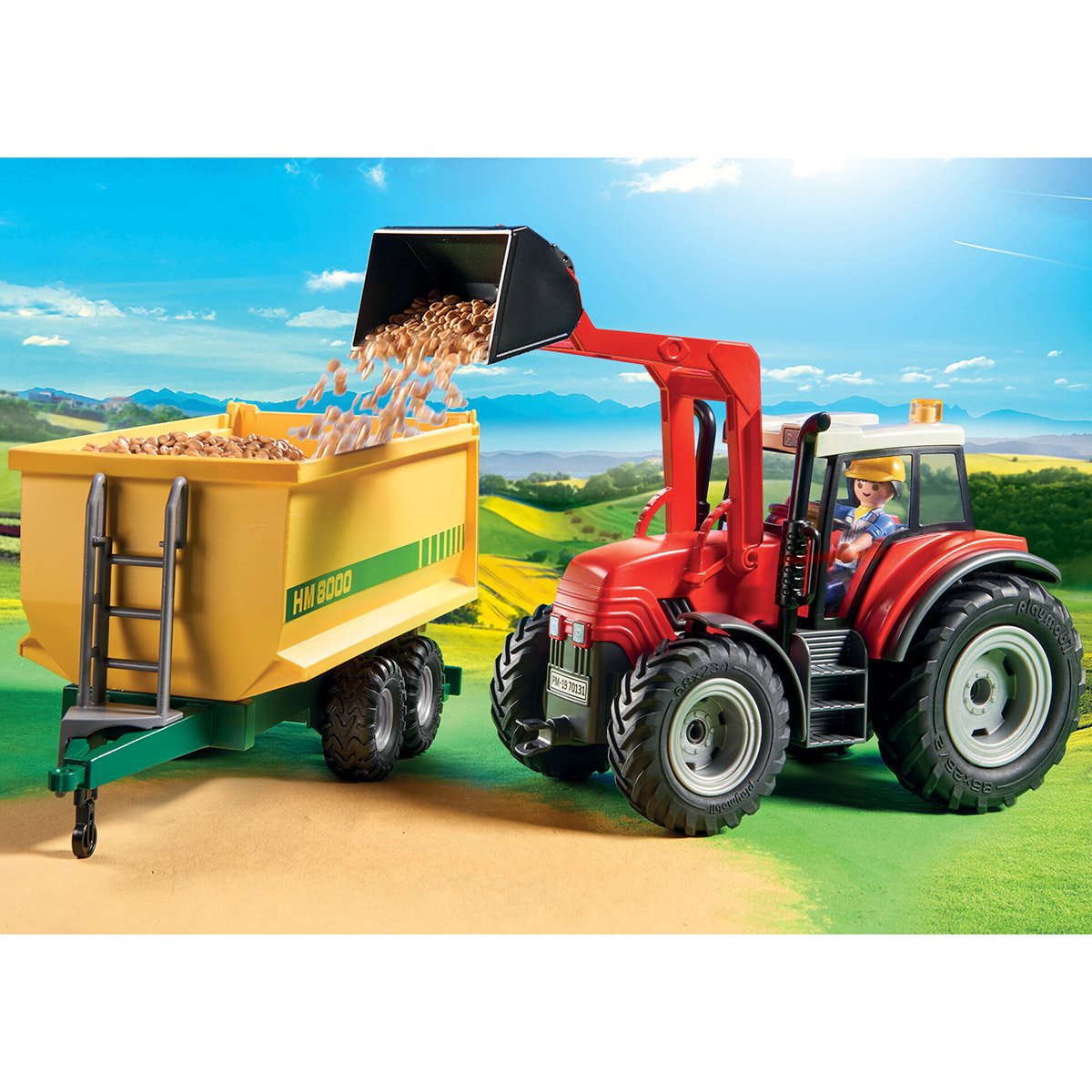 Grand tracteur avec remorque Playmobil Country 70131 - La Grande Récré