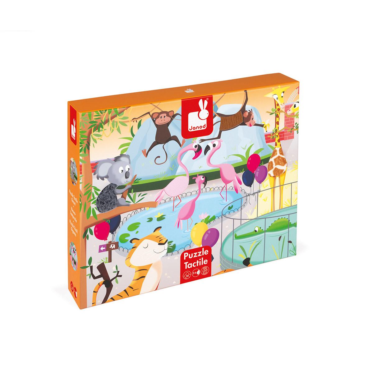 Janod Zoo Day 20 Piece Textured Puzzle 3