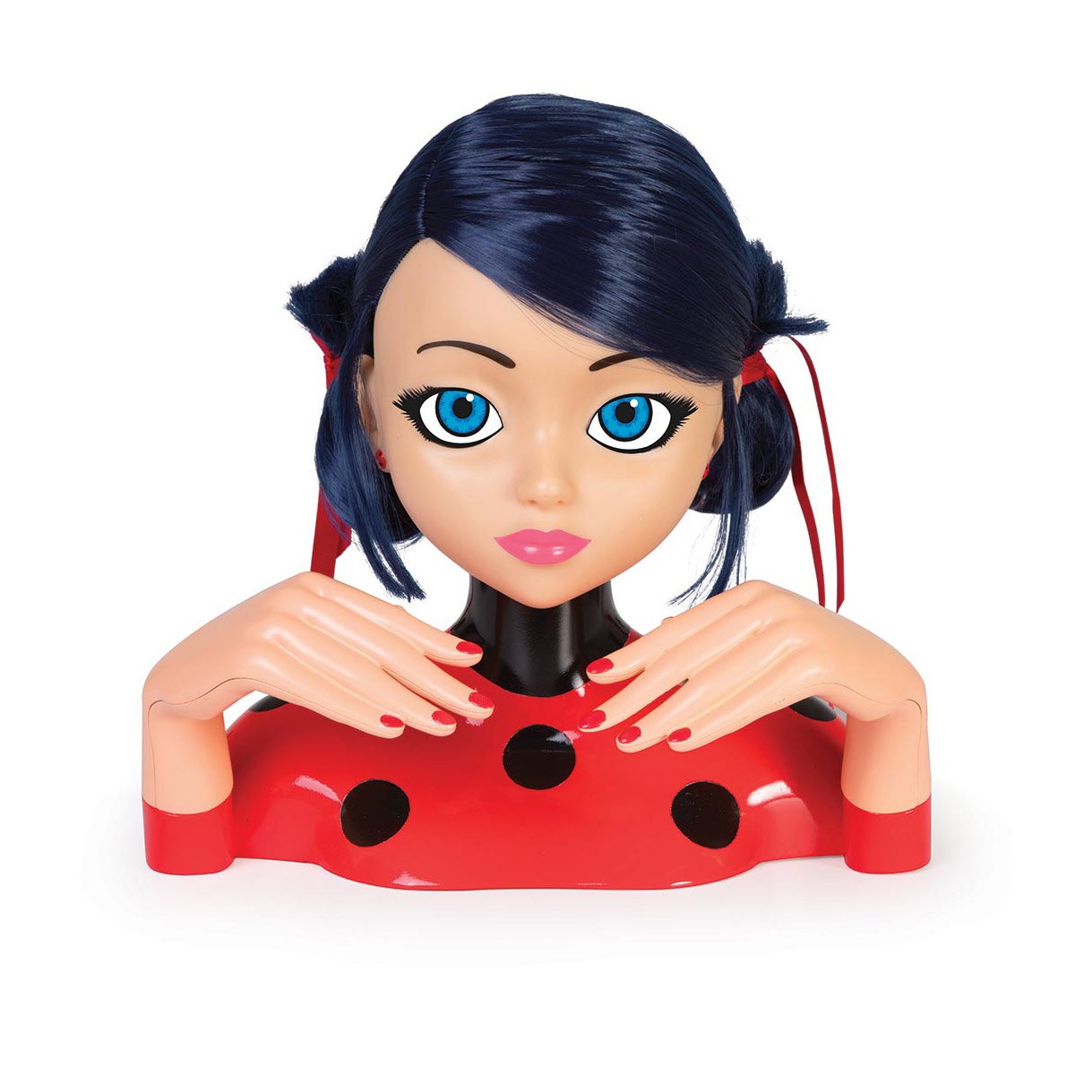 Miraculous - tete a coiffer deluxe ladybug, jeux d'imitation