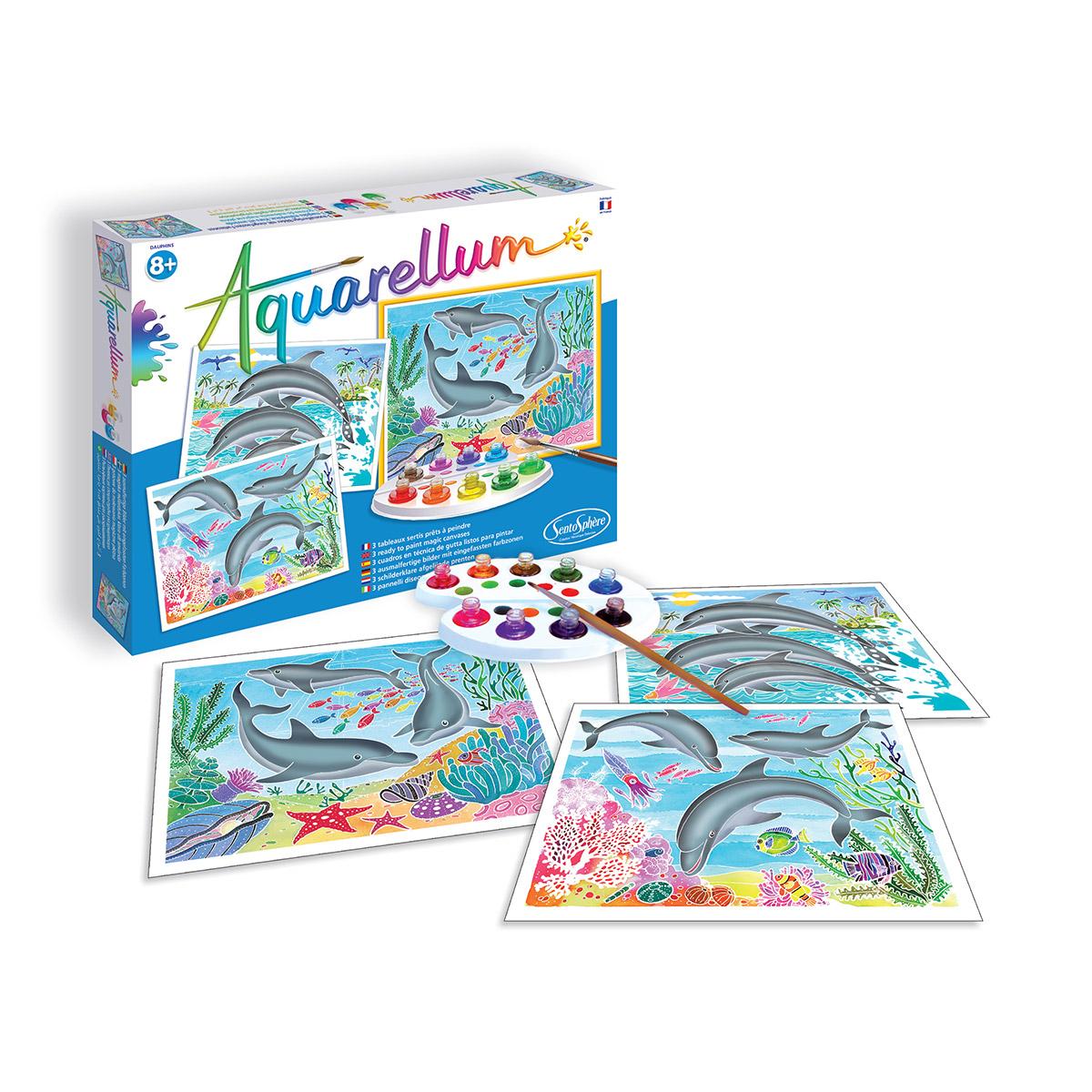 Sentosphère 3900622 Aquarellum Dolphins Refill For Painting Set - TopToy Sentosphère 3900622 Aquarellum Dolphins Refill For Painting Set - TopToy