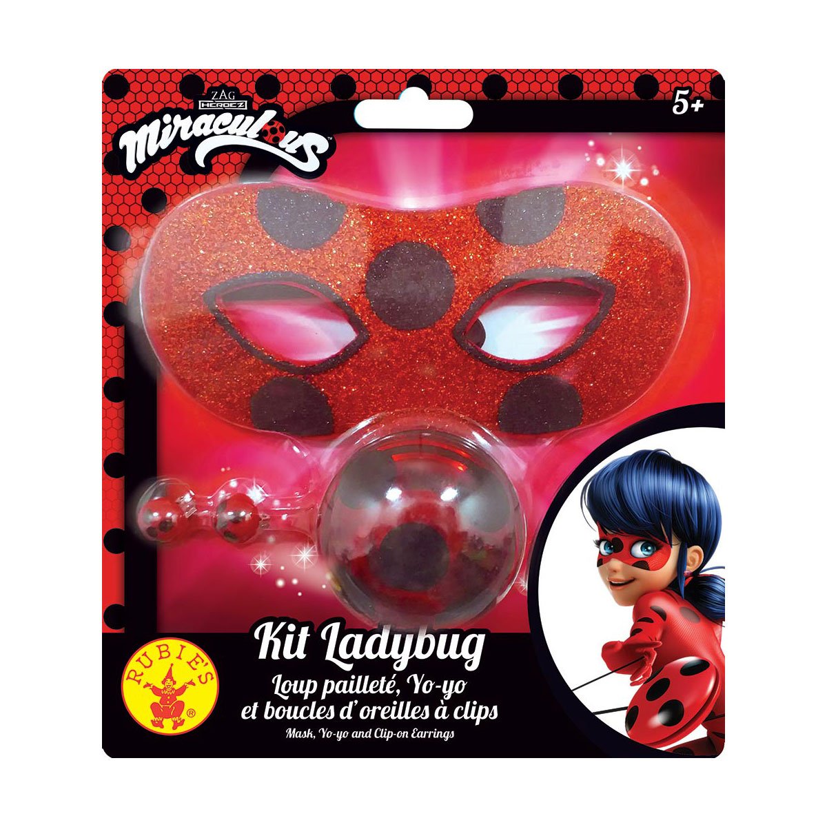 Jouets de Miraculous Ladybug Accessoires, Sac, Gants, Masque et Trouse de  Maquillage 