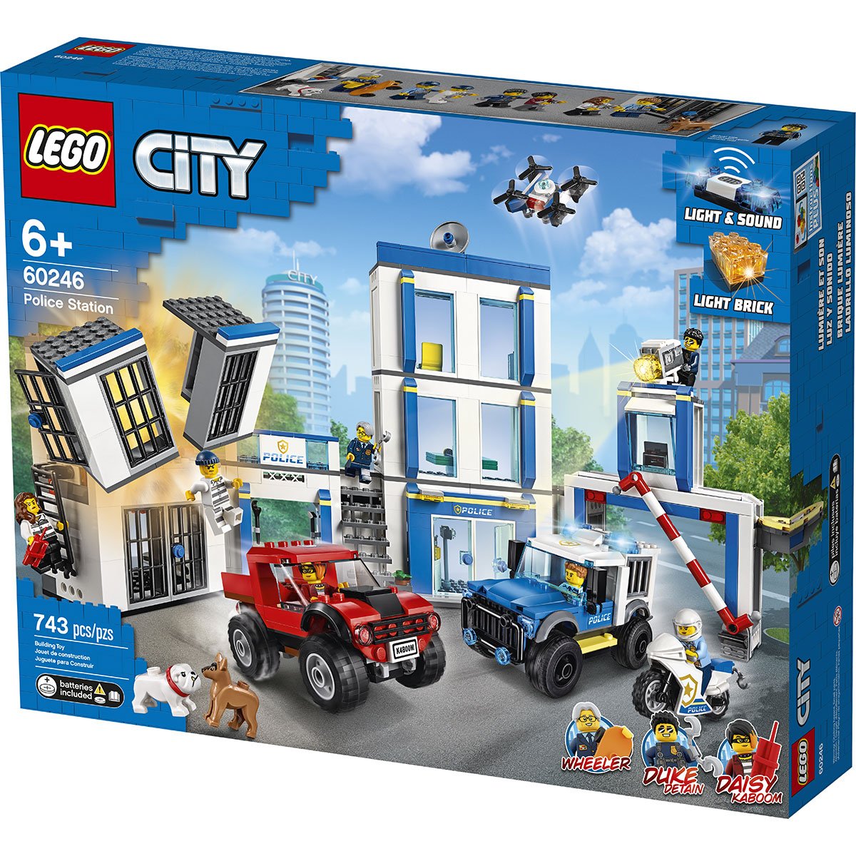 Lego Ville City Police figurine avec plat blanc bonnet et radio 