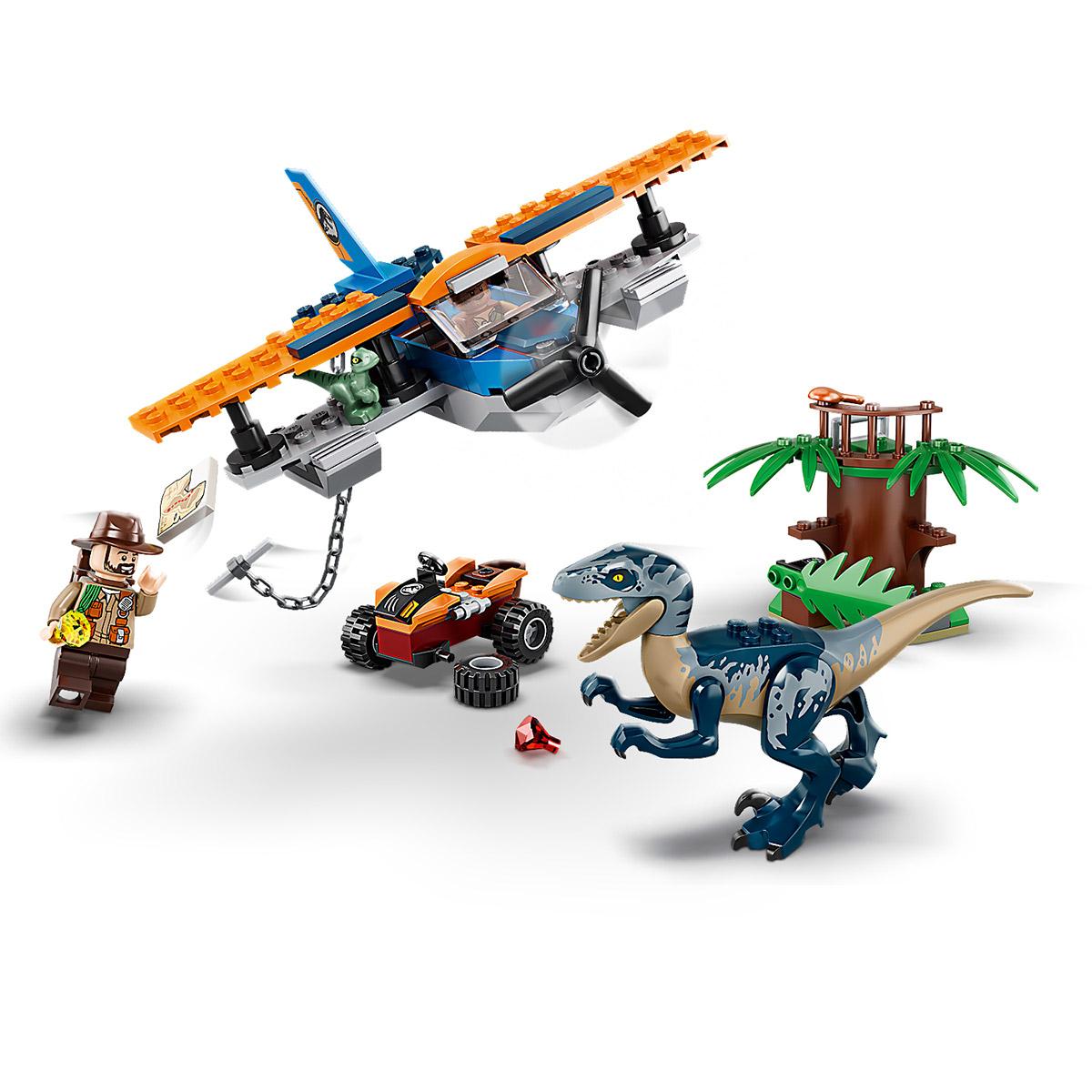 Velociraptor La Mission De Sauvetage En Avion Lego Jurassic World 75942 Coffrets De Briques Et Construction Classique La Grande Recre