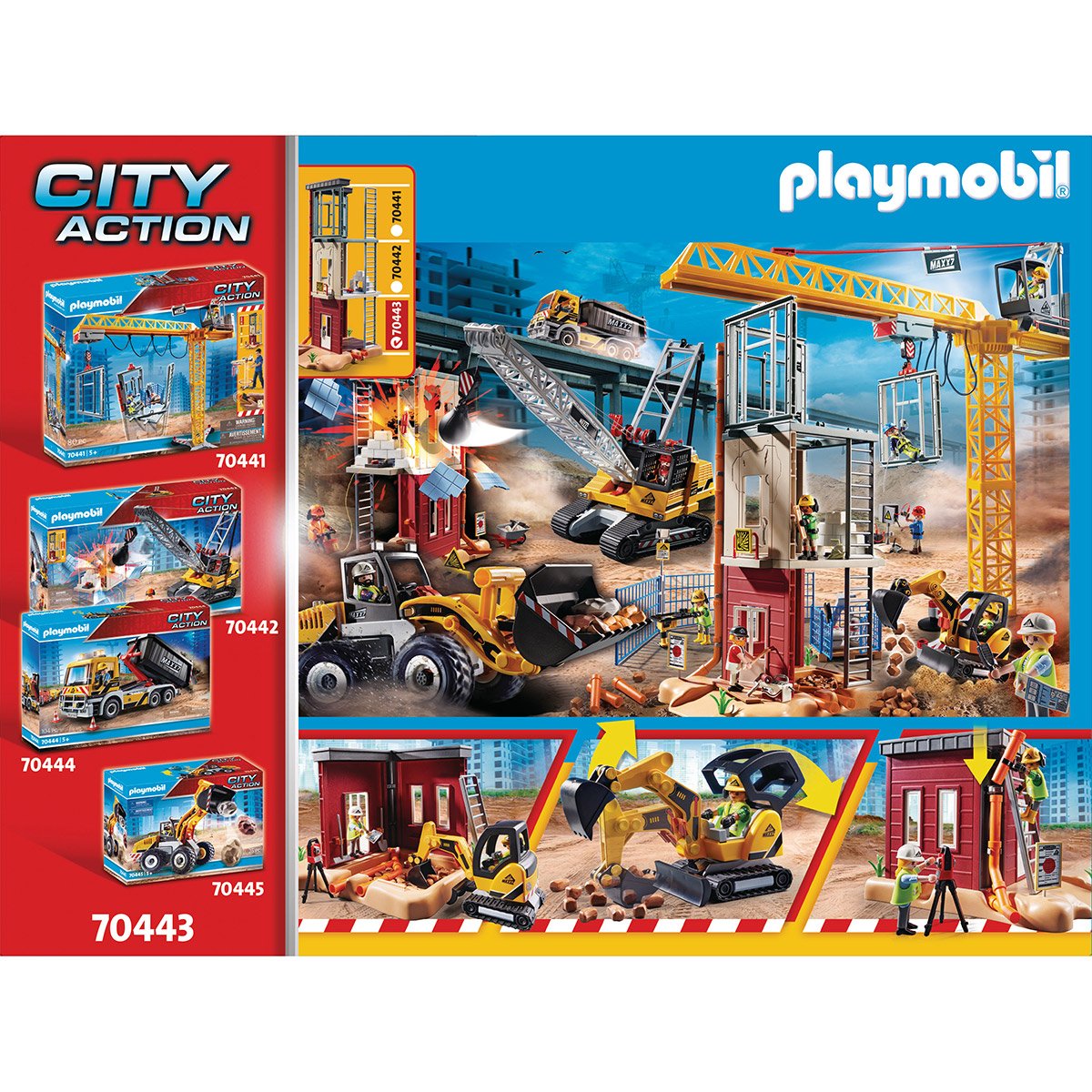 Mini-pelleteuse et chantier Playmobil City Action 70443