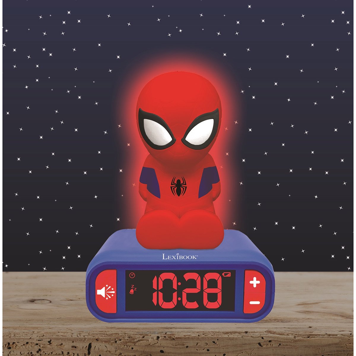 Réveil rouge Spiderman 18 CM