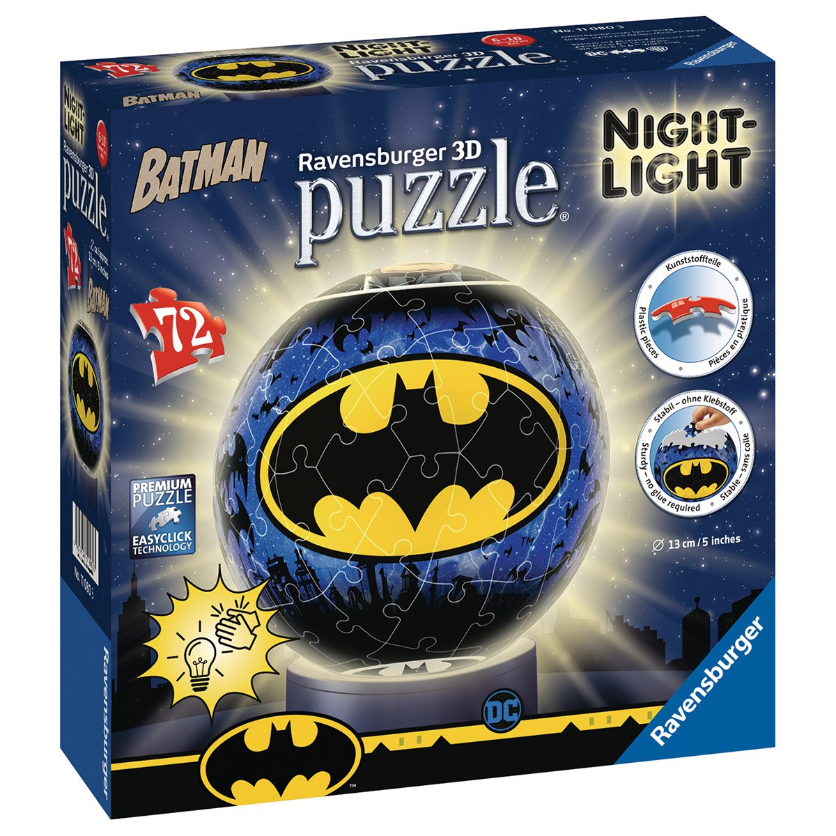 Puzzle 3d ball 72 pieces illuminÉ - pat'patrouille, puzzle