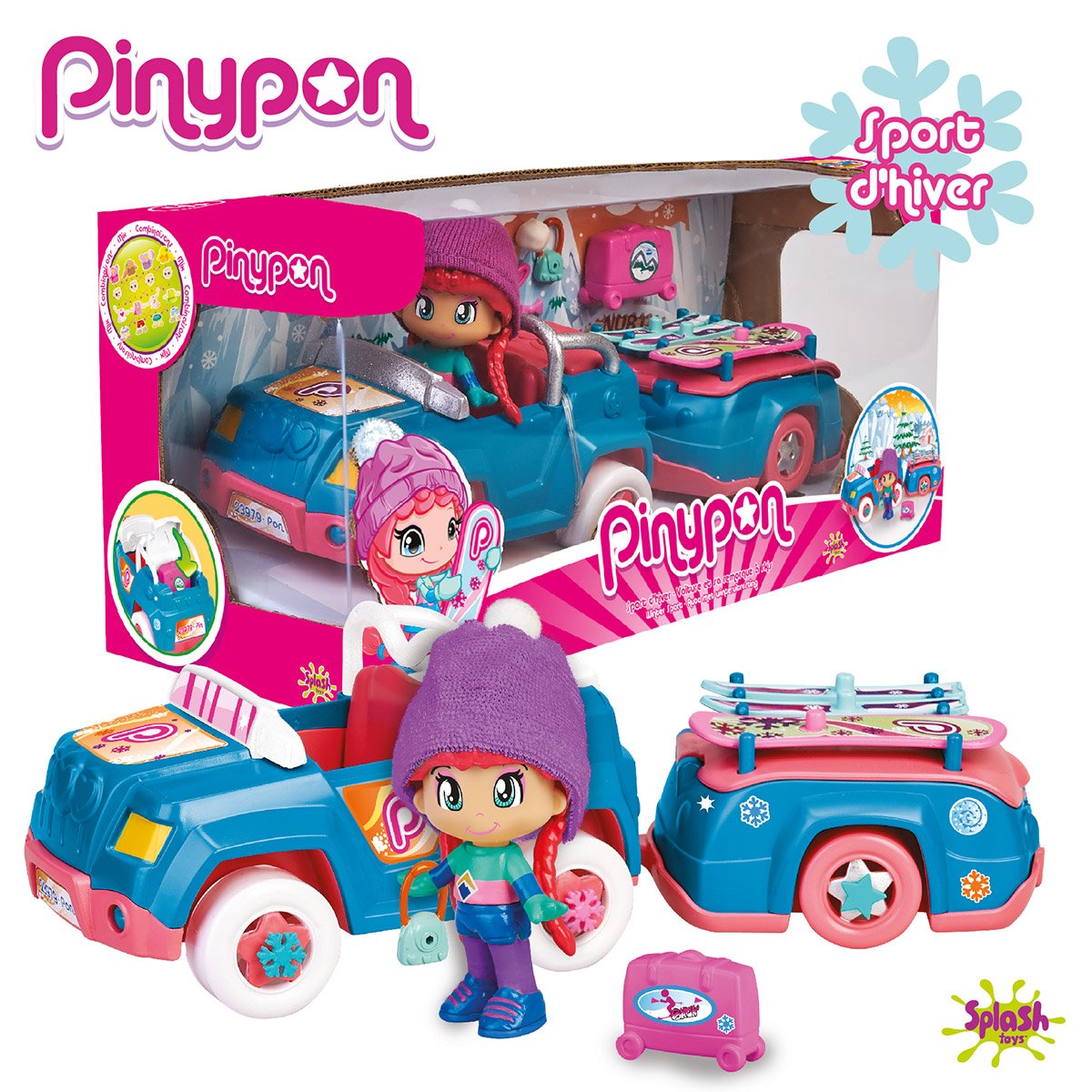 Mini-poupée Pinypon La voiture des neiges d'occasion