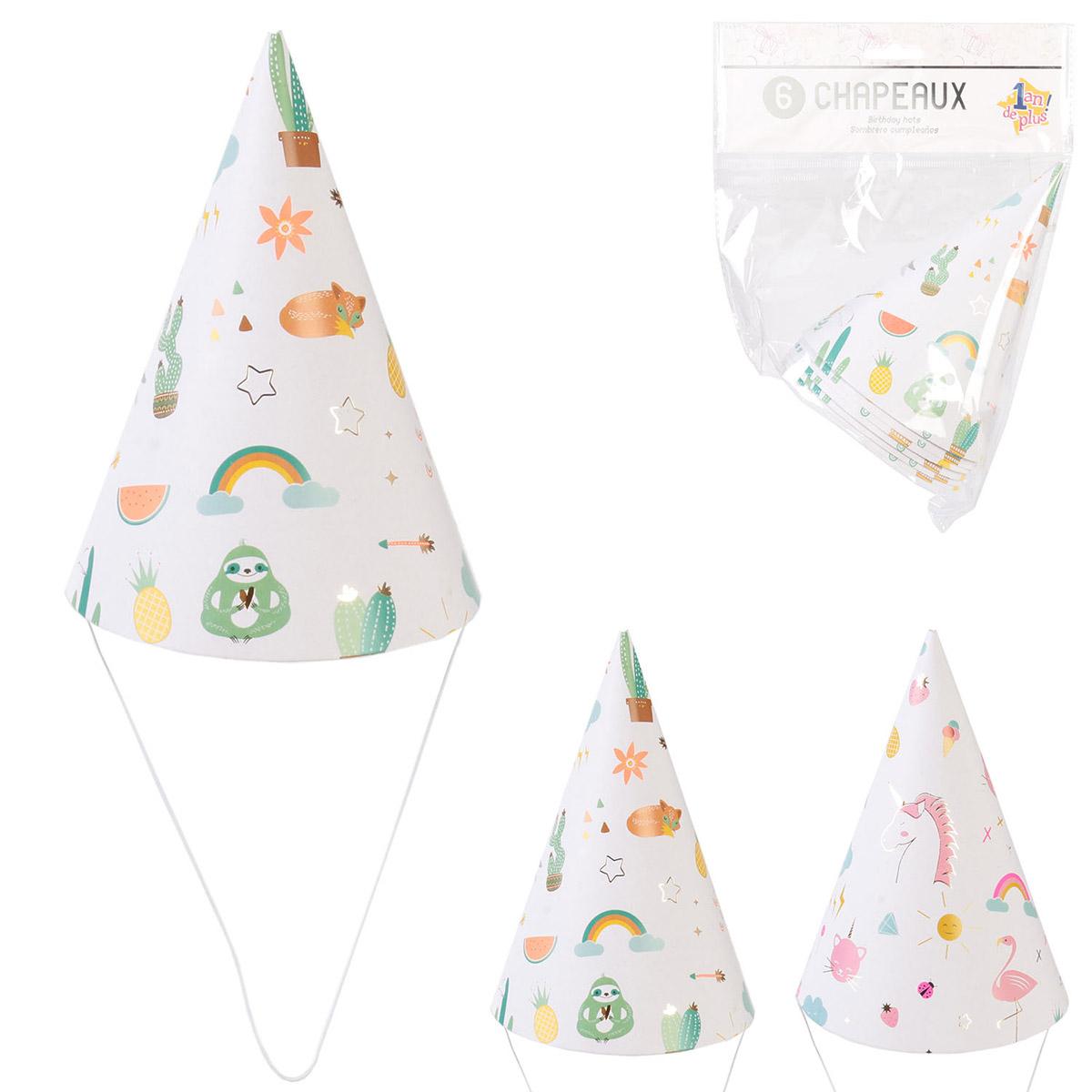 Chapeaux Anniversaire X6 Decoration Et Accessoires De Fete La Grande Recre