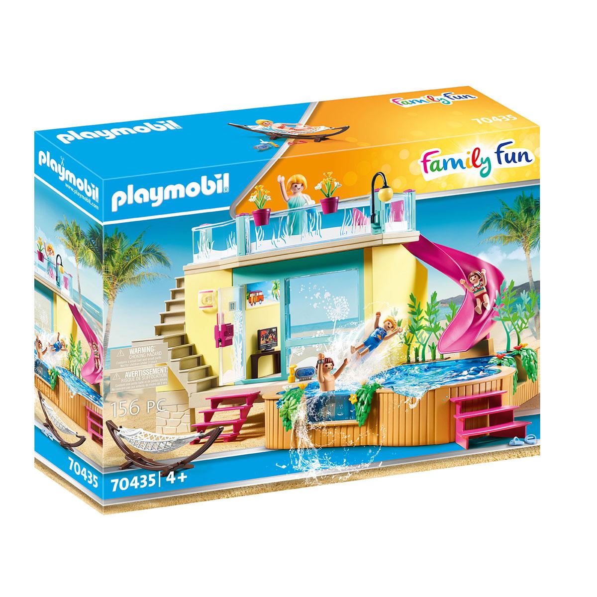 bungalow avec piscine playmobil family fun 70435 le sport les loisirs et les vacances la grande recre