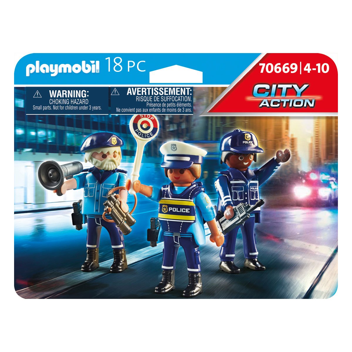 Hélicoptère de police et parachutiste Playmobil City Action 70569 - La  Grande Récré