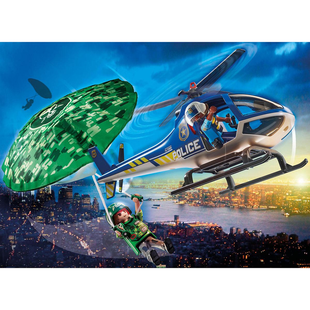 Hélicoptère de police et parachutiste Playmobil City Action 70569 -  Véhicules et figurines - La Grande Récré