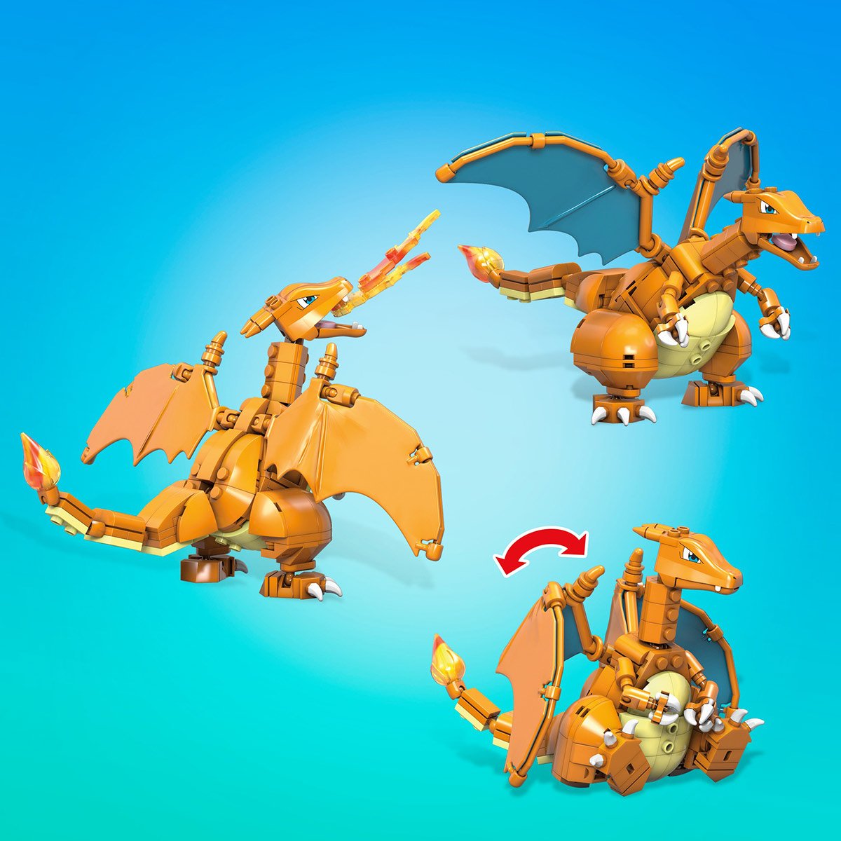 Pokémon - Figurine Charizard Dracaufeu articulée à construire - La Grande  Récré