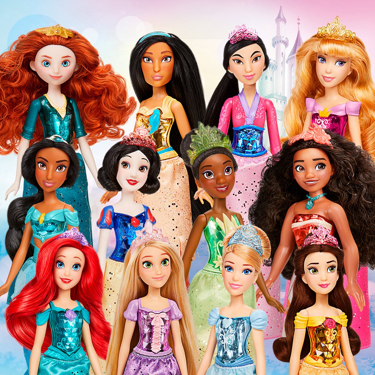 Disney Princesses, Coffret de 13 Poupées Mannequin Princesses
