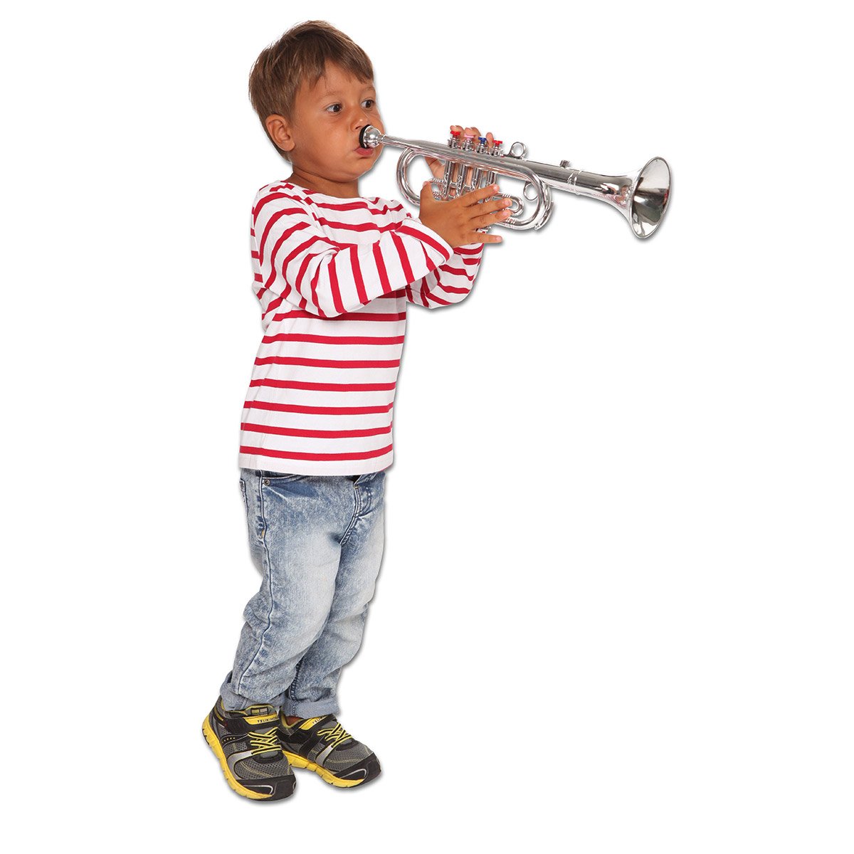 Trompette Jouet Pour Enfants Isolé Sur Fond Blanc Banque D'Images et Photos  Libres De Droits. Image 33078096