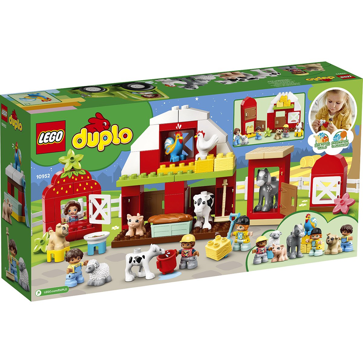 La grange, le tracteur et les animaux de la ferme LEGO Duplo Town 10952 -  La Grande Récré