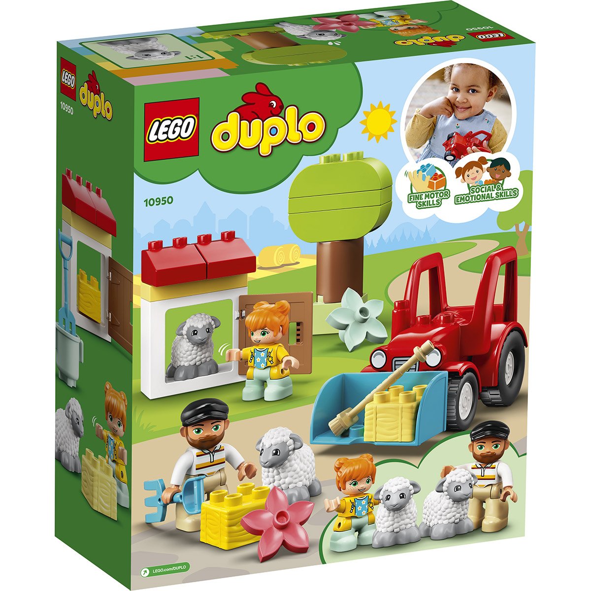Lego Duplo Le tracteur et les bébé anaux de la ferme