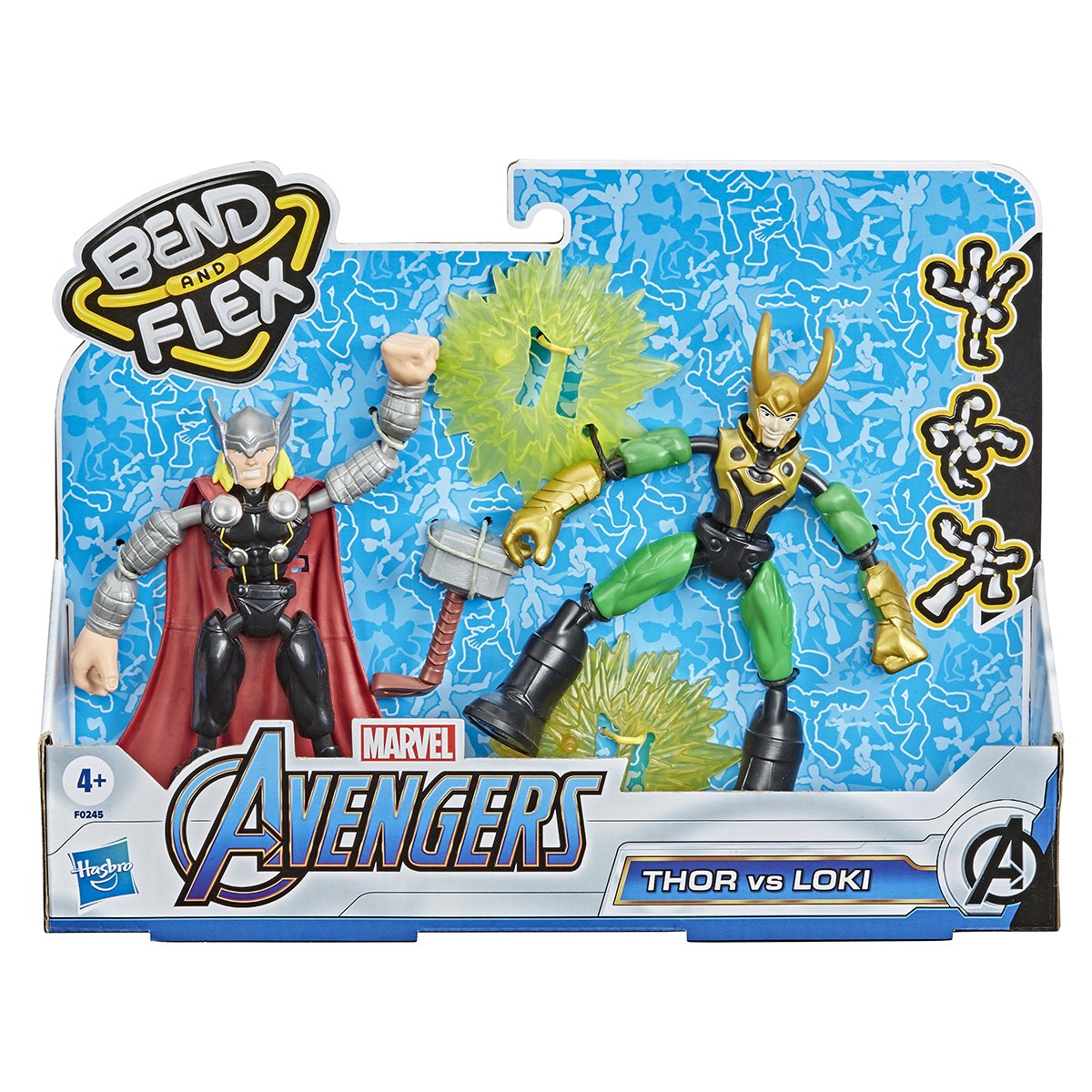 Pack de 2 figurines Avengers Bend&Flex Thor vs Loki - La Grande Récré