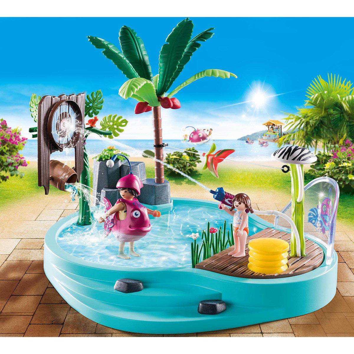 Piscine avec jet d'eau Playmobil Family Fun 70610 - La Grande Récré