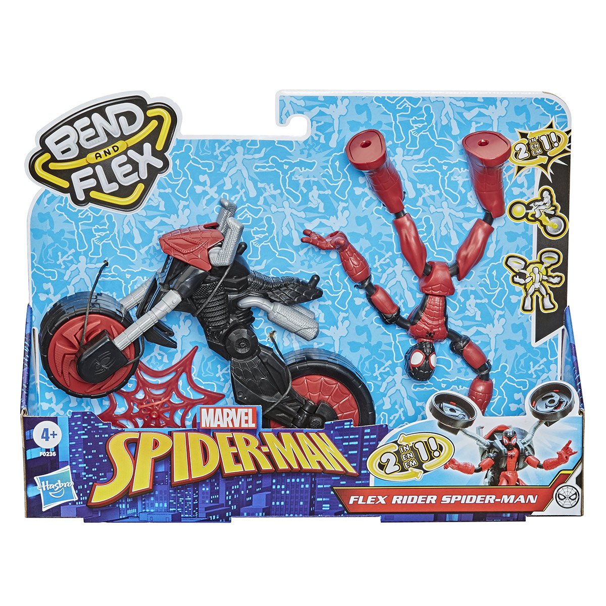 Marvel Bend and Flex Flex Rider SpiderMan et moto 2 en