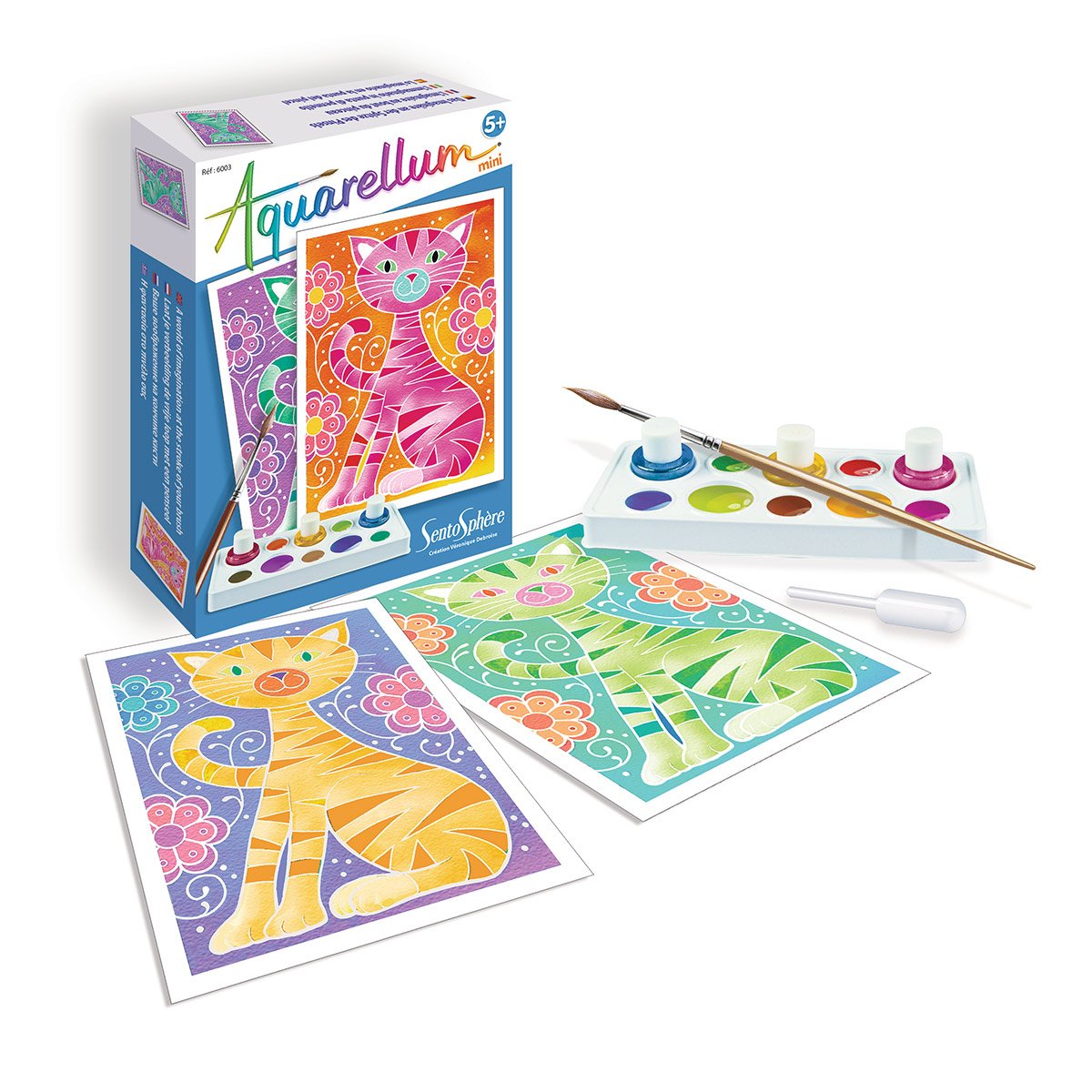 Coffret Aquarellum Mini - Chats - Peinture pour enfant