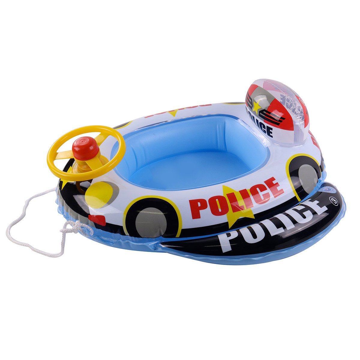 Bateau Gonflable Voiture De Police Avec Pare-soleil Anti Uv