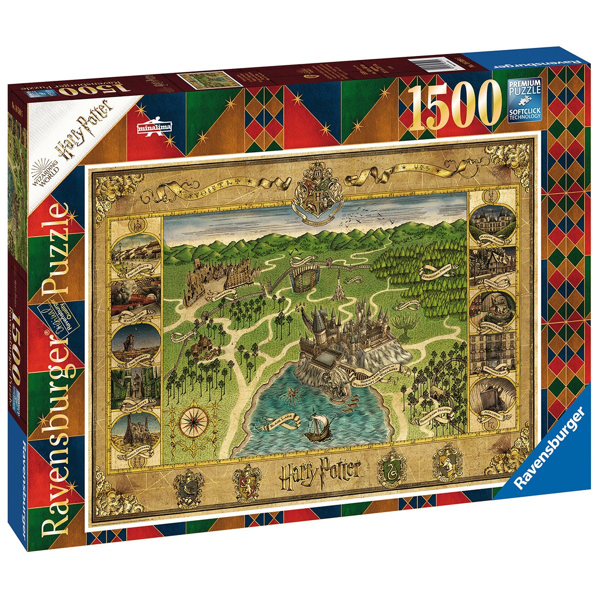 Puzzle 1500 pièces - La carte de Poudlard / Harry Potter - La Grande Récré