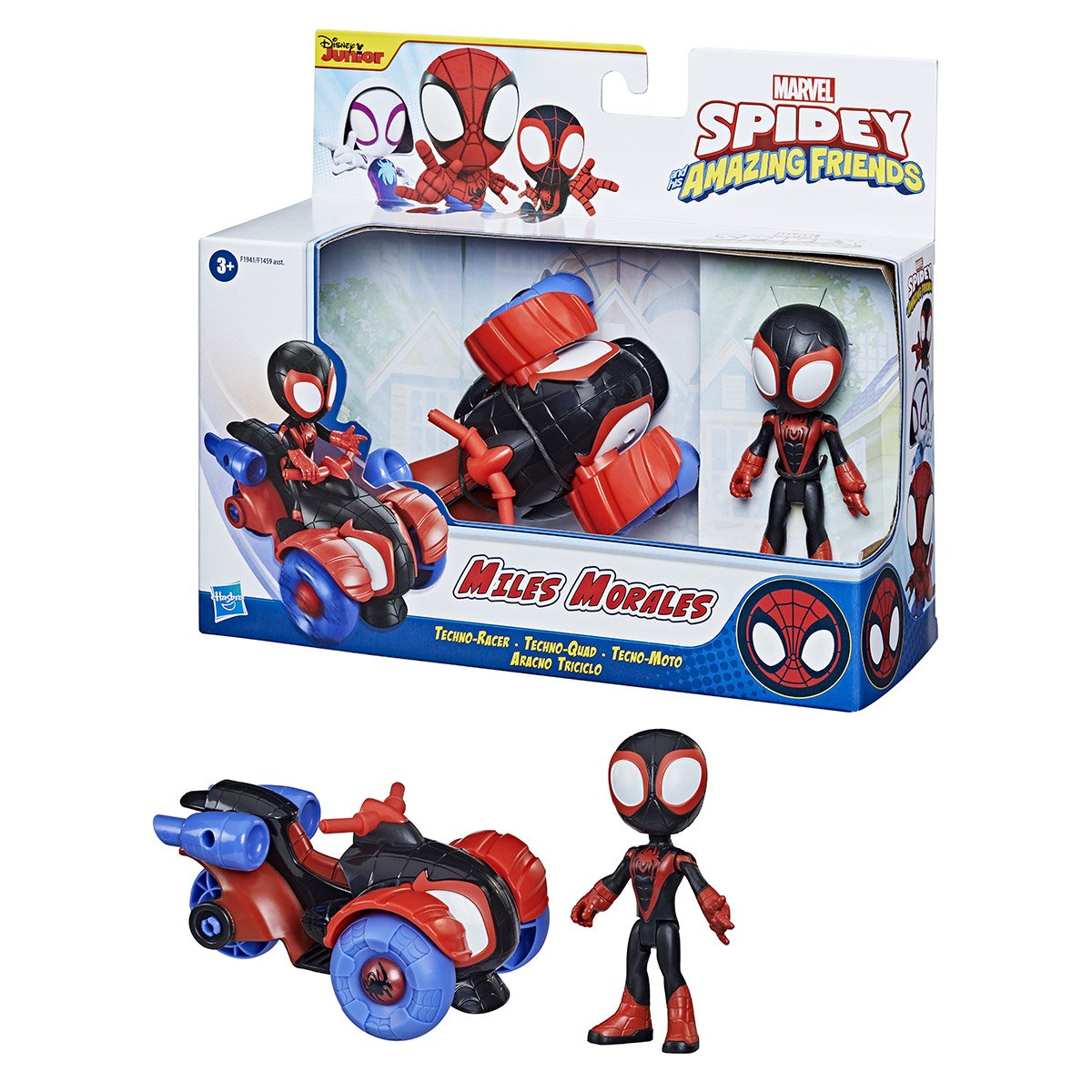 Figurine Spidey de 10 cm avec véhicule Arachno-bolide convertible