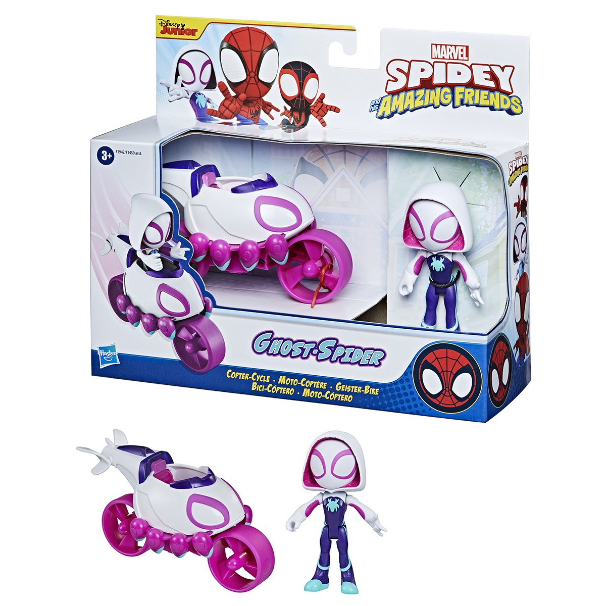 Figurine pour enfant Spidey And His Amazing Friends Figurine avec véhicule  Roto