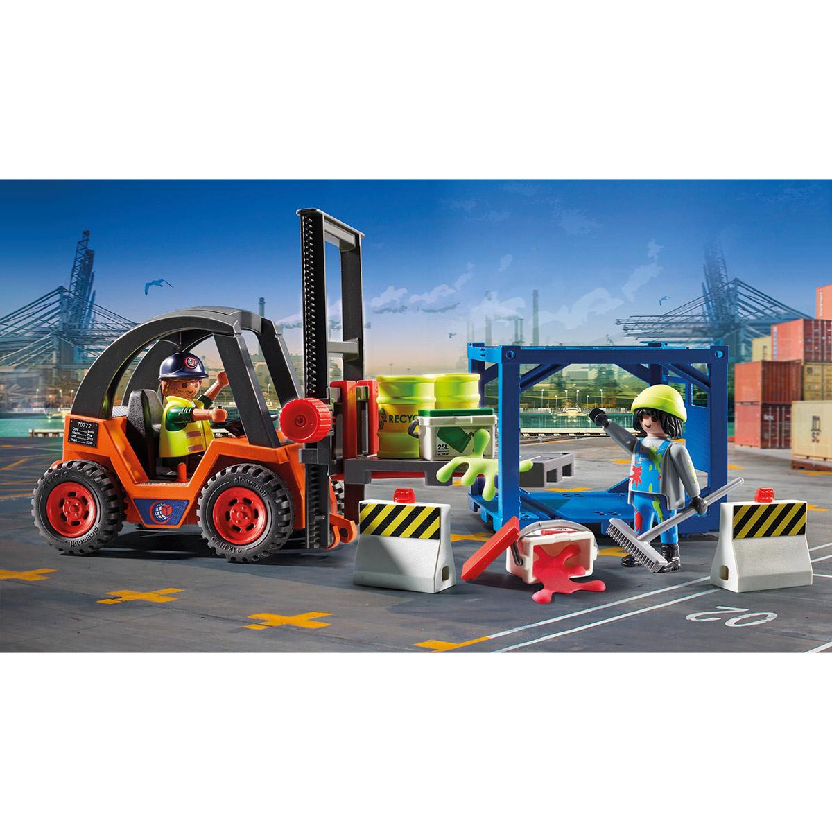 Chariot Elevateur Avec Cargaison Playmobil 70772 Par Age La Grande Recre