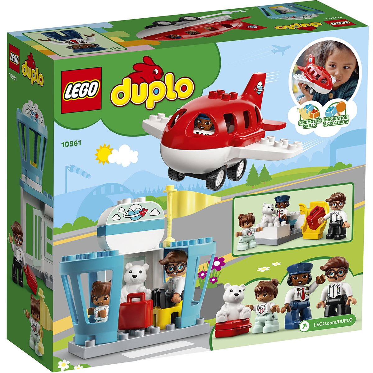 LEGO® 10961 DUPLO® Town Avion et aéroport Jouet Enfant 2 ans avec Figurine  de Pilote sur marjanemall aux meilleurs prix au Maroc
