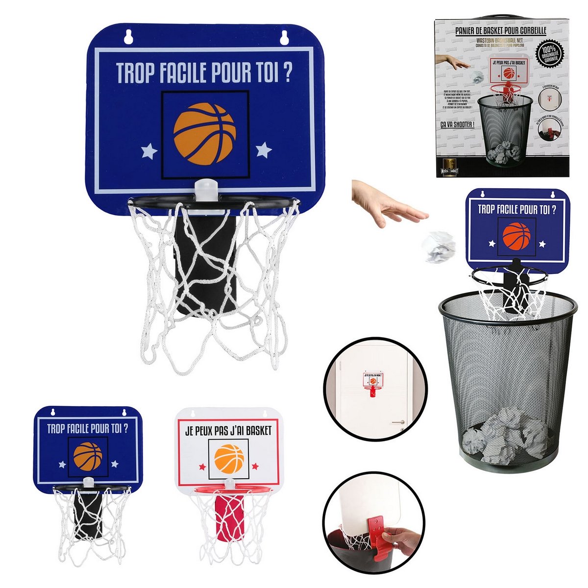 Winkee - Corbeille de basket, Poubelle en papier de basket-ball, Panier  de basket-ball, Panier en papier, Panier de basket, Décoration de basket-ball