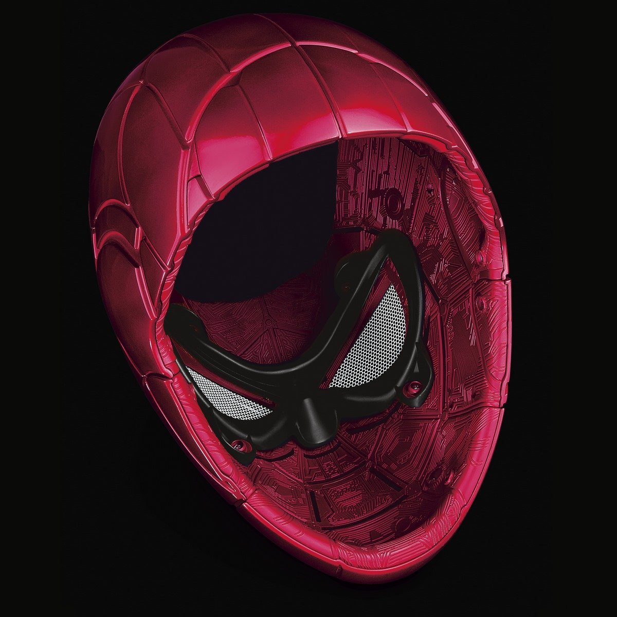 Masque spiderman noir électronique - Marvel