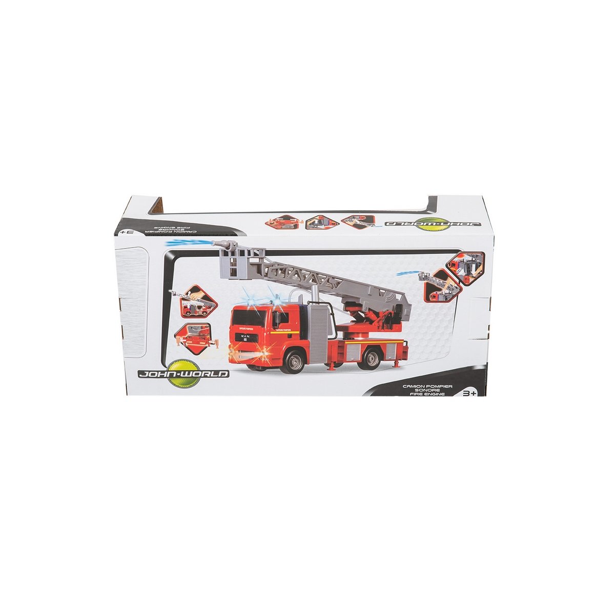 Camion pompier sonore 31 cm - vehicules-radiocommandes-miniatures