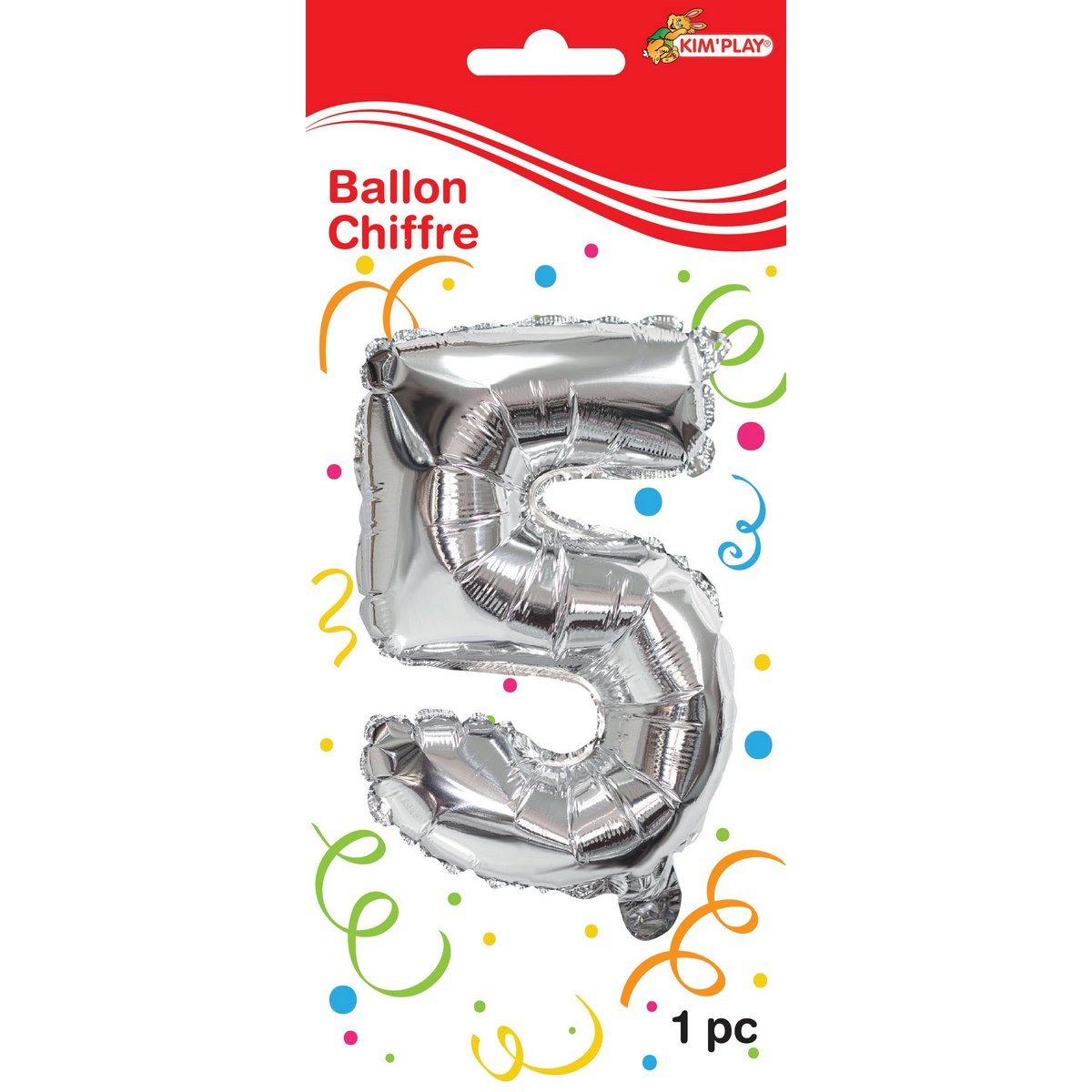 Ballon anniversaire chiffre 5 Pcs