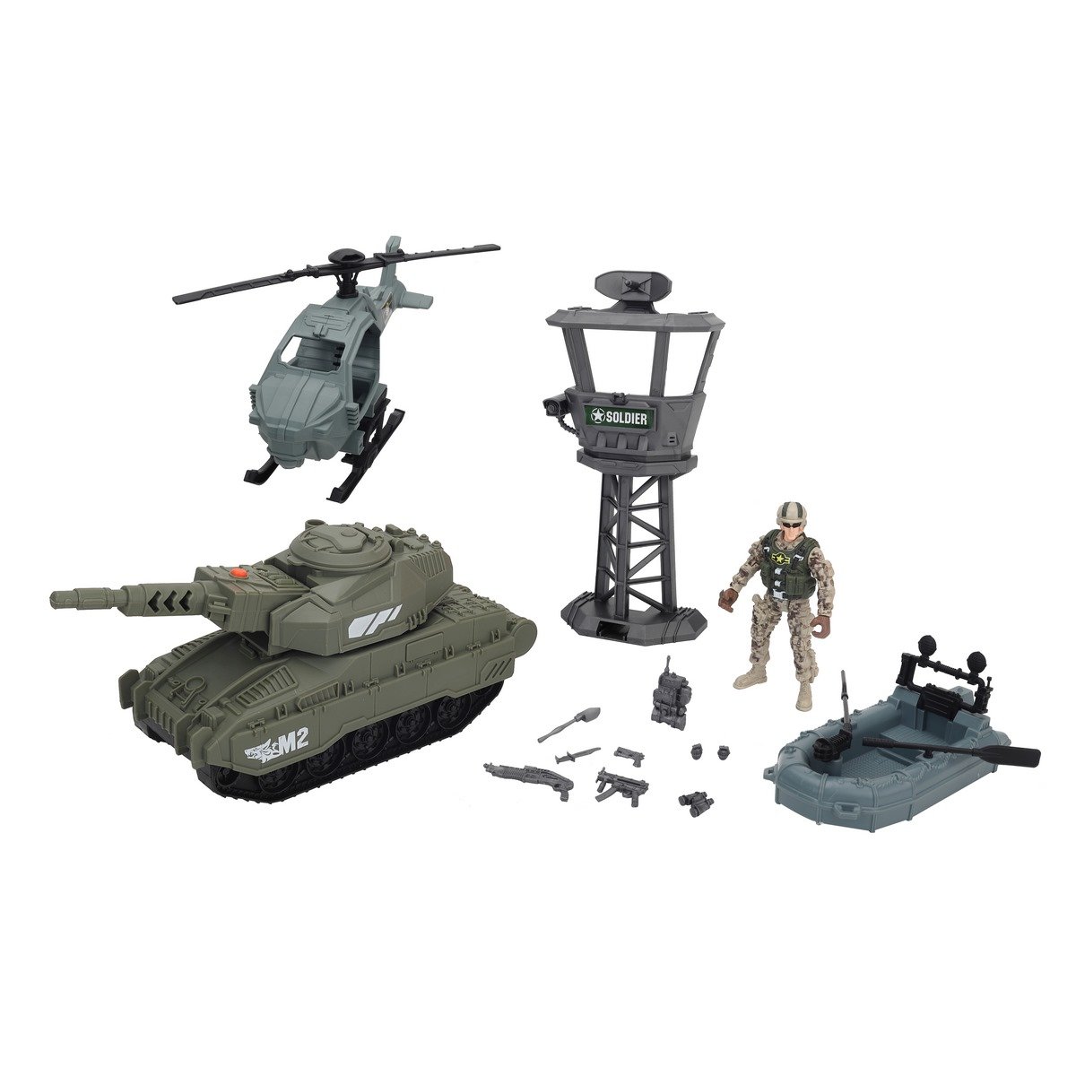 Figurines + Véhicules - Avant-poste de défense des forces armées - La  Grande Récré